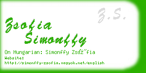 zsofia simonffy business card